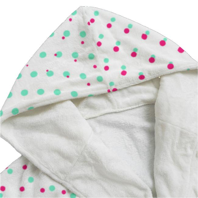 Preview: Bunter Bademantel Bootsmann aus Flanell – flauschig & farbenfroh, Größen S–2XL